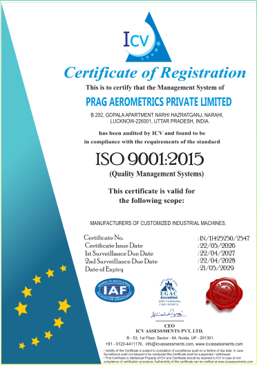 ISO 9001:2015 certificate of registration